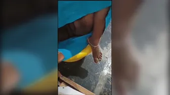 Bangalore Aunty Sitting Naked Spreading Wide For The Camera