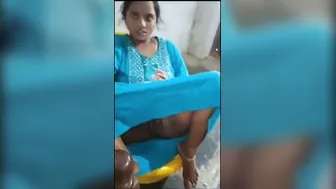 Bangalore Aunty Sitting Naked Spreading Wide For The Camera