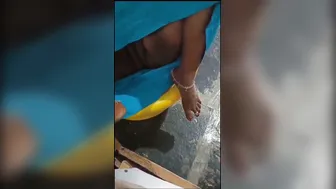 Bangalore Aunty Sitting Naked Spreading Wide For The Camera