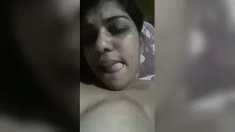 South Indian Aunty Teasing And Stripping On Video Call Session