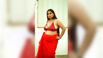 Hot Aunty Teasing With Red Bra Before Revealing Her Dark Tips