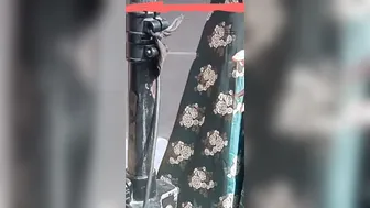 Busty Aunty Teasing In Blue Saree Showing Her Curves And Navel