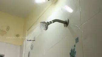 Naughty Aunty Taking Romantic Bath Showing Nipples And Curves