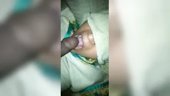 South Indian Aunty On Her Knees Sucking Dick Like A Good Slut