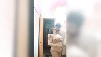 Aunty And Her Man Getting Caught Fucking In Bathroom On Camera