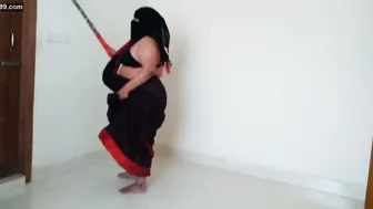 Married Aunty With Huge Boobs Fucked While Sweeping Her Room