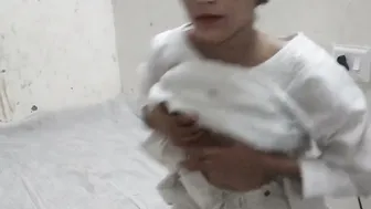 Sleeping Aunty Wakes Up Getting Her Pussy Stretched By My Cock