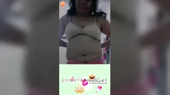 Curvy Aunty Stripping Naked Showing Everything On Camera