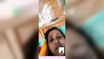 Horny Aunty Stripping Naked On Video Call And Touching Herself