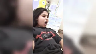 Indian porn movie of an amateur girlfriend finger fucking her cookie on web camera