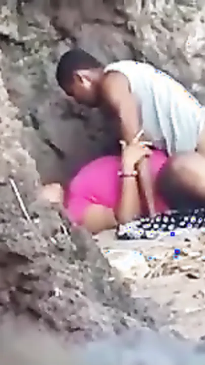 Desi chudai of a village aunty with her love in the forest