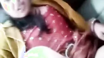 XXX movie scenes of a horny abode wife fucking her spouse in the car