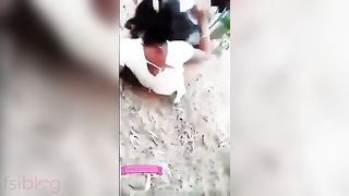 Outdoor Indian blue film of a youthful cutie fucking her ally in the park