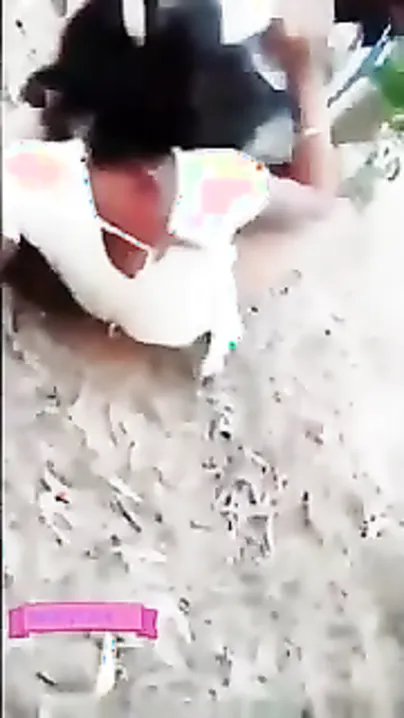 Outdoor Indian blue film of a youthful cutie fucking her ally in the park