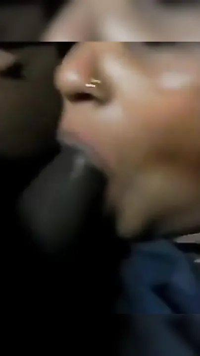 Favourable boy enjoys a quick blowjob from a lustful abode wife