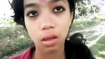 Desi mms of a teen pair enjoying outdoor sex behind their house