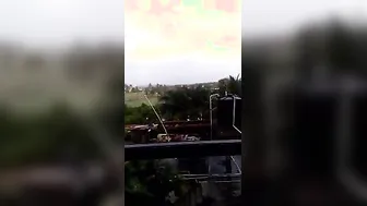 Horny pair have a fun a romantic oral sex on their balcony