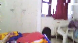 Perverteds bhabhi enjoys three-some with her spouse and his boss