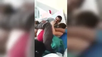 Office boss brings a sexy call girl to have groups sex with his team