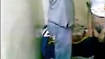 Hidden webcam catches a young pair enjoying a romantic sex session