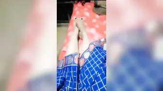 Village Aunty Revealing Her Huge Melons While Bathing Outside