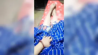 Village Aunty Revealing Her Huge Melons While Bathing Outside