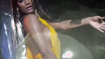 Wet Sari Clinging To Her Body While Dancing In The Rain