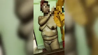 Thick Village Aunty Stripping And Showing Her Natural Boobs