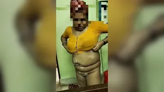 Thick Village Aunty Stripping And Showing Her Natural Boobs