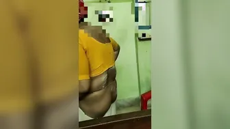 Thick Village Aunty Stripping And Showing Her Natural Boobs
