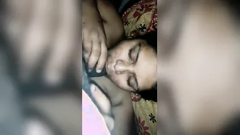 Busty Aunty Giving Head To Her Man In The Bedroom At Night