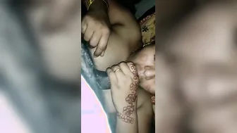 Busty Aunty Giving Head To Her Man In The Bedroom At Night