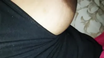 Busty Aunty Stroking And Teasing Until Completion All Over Her