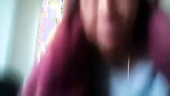 Lonely Aunty Stripping On Webcam For Her Husband Overseas