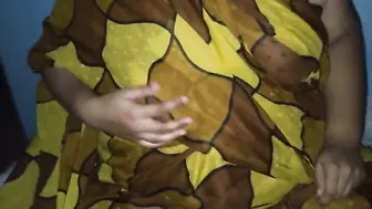 Hot Aunty Next Door Wearing Saree Showing Her Big Breasts