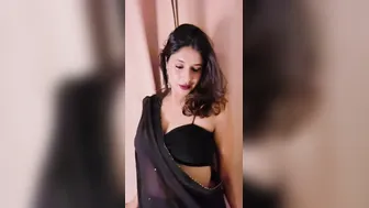 Nerdy Wife Transforming Into Slutty Babe In Saree Undressing