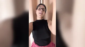 Nerdy Wife Transforming Into Slutty Babe In Saree Undressing