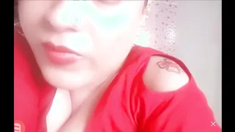 Lonely Aunty Stripping Naked On Video Chat For Her Young Lover