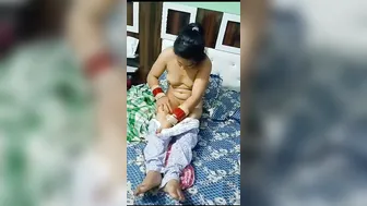 Thick Indian Aunty Rubbing Oil On Her Bare Body At Home