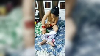 Thick Indian Aunty Rubbing Oil On Her Bare Body At Home
