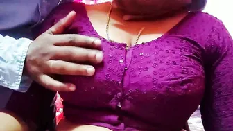 Massaging Tamil Auntys Heavy Breasts Until She Wants More