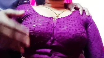 Massaging Tamil Auntys Heavy Breasts Until She Wants More