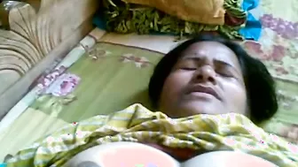 Local Aunty From Up Stripping And Spreading For The Camera