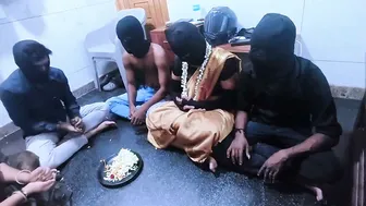Tamil Aunty Getting Destroyed By Her Horny Friends At Home