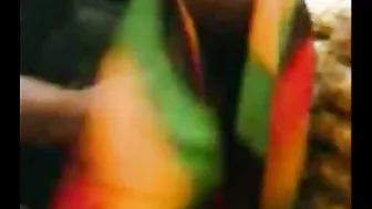 Horny Aunty In Silk Saree Showing Off Curves And Touching Me