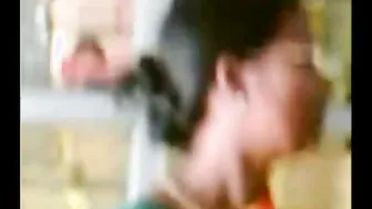 Horny Aunty In Silk Saree Showing Off Curves And Touching Me