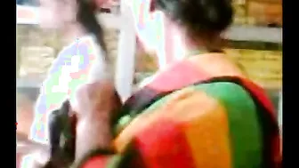 Horny Aunty In Silk Saree Showing Off Curves And Touching Me
