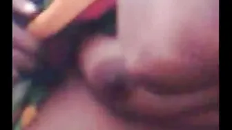 Horny Aunty In Silk Saree Showing Off Curves And Touching Me