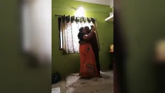 Big Booty Aunty Getting Fucked Hard Standing Against The Wall
