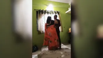 Big Booty Aunty Getting Fucked Hard Standing Against The Wall